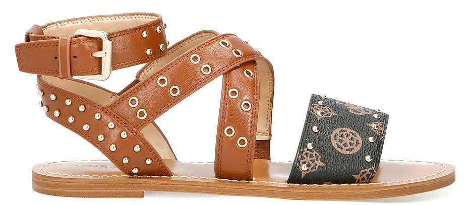 ΣΑΝΔΑΛΙΑ GUESS CEVIE REAL LEATHER FL6CVELEA03 ΚΑΦΕ