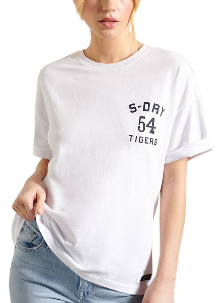 SUPERDRY T-SHIRT SUPERDRY MILITARY NARRATIVE BOXY W1010468A ΛΕΥΚΟ