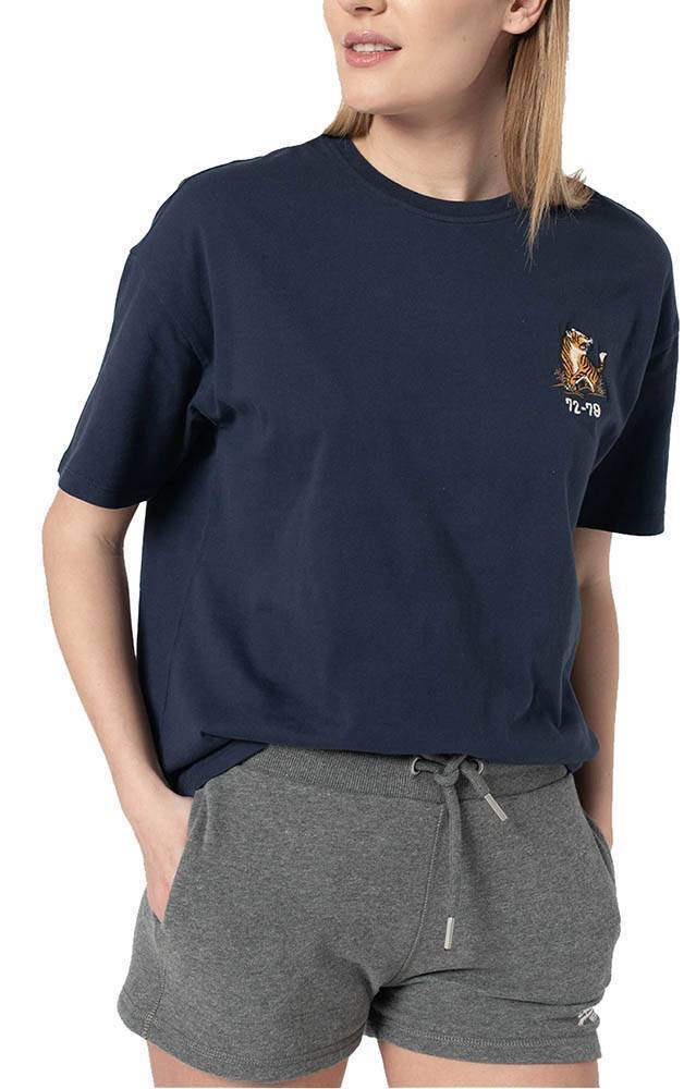 T-SHIRT SUPERDRY MILITARY NARRATIVE BOXY W1010468A ΜΠΛΕ ΣΚΟΥΡΟ