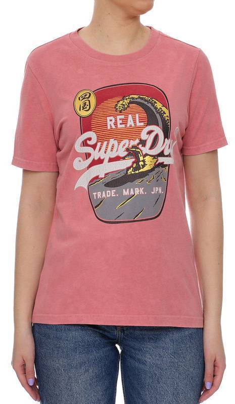 SUPERDRY T-SHIRT SUPERDRY VL ITAGO W1010510A ΡΟΖ