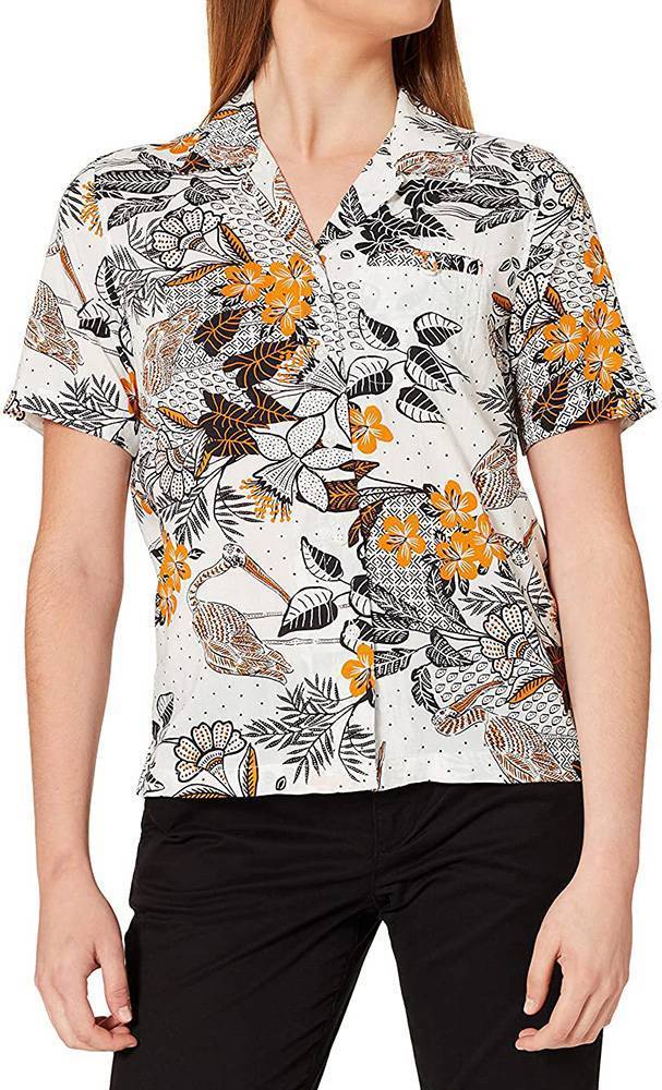 SUPERDRY ΠΟΥΚΑΜΙΣΟ SUPERDRY RESORT W4010185A FLORAL ΛΕΥΚΟ