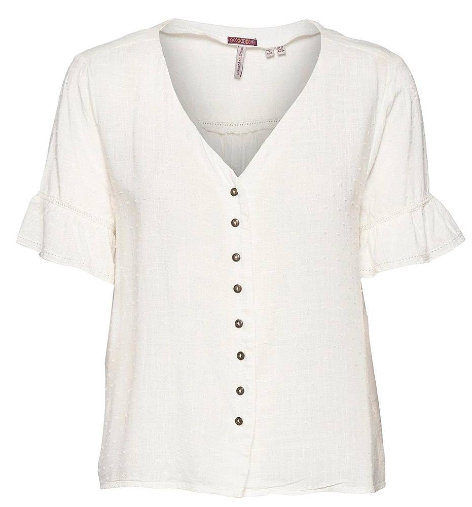 TOP SUPERDRY LACE W6010812A ΕΚΡΟΥ
