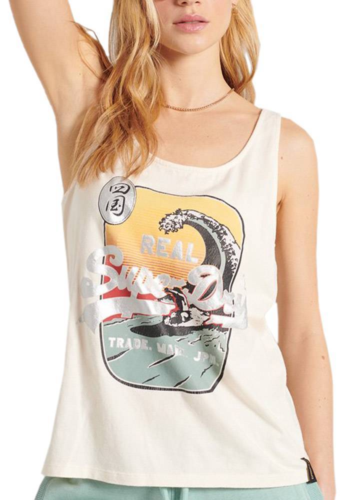 SUPERDRY TOP SUPERDRY VL ITAGO W6010936A ΕΚΡΟΥ