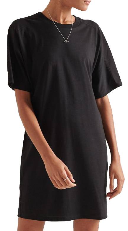 SUPERDRY ΦΟΡΕΜΑ SUPERDRY COTTON MODAL TSHIRT W8010644A ΜΑΥΡΟ