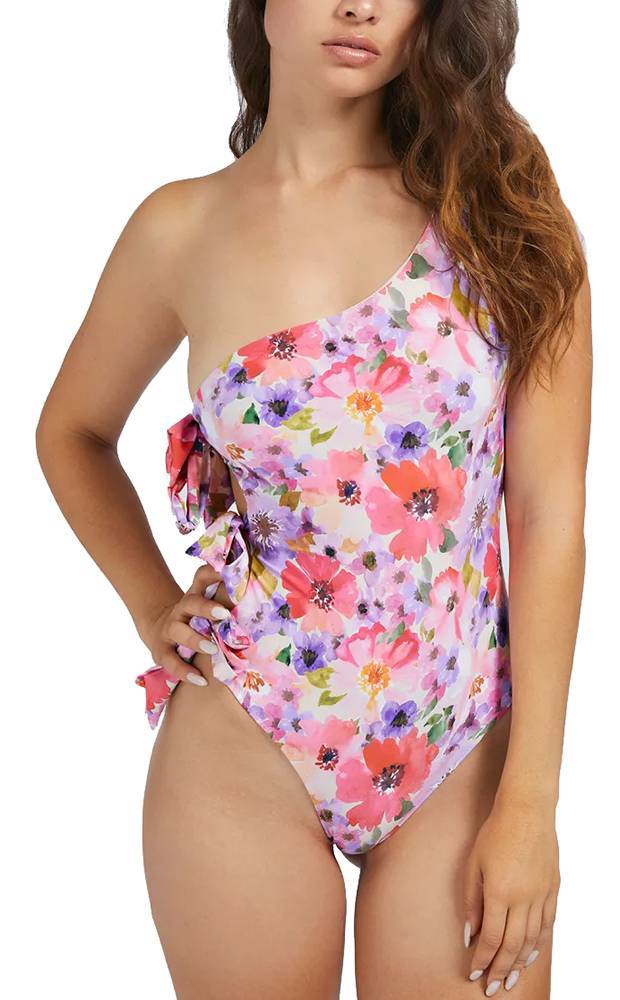 GUESS ΟΛΟΣΩΜΟ ΜΑΓΙΟ GUESS E1GJ35MC03I MAY FLOWER ΠΟΛΥΧΡΩΜΟ