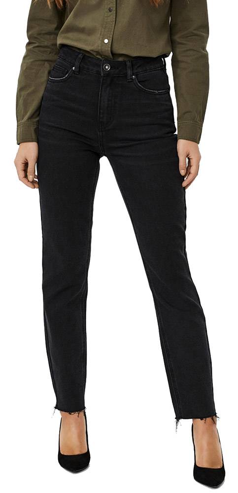 VERO MODA JEANS VERO MODA VMBRENDA HR STRAIGHT 10247008 ΜΑΥΡΟ