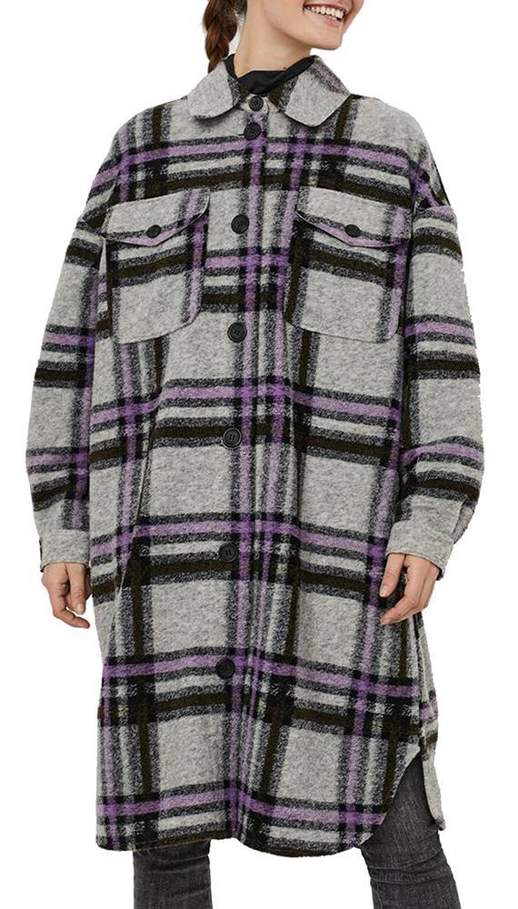 VERO MODA ΠΑΛΤΟ ΠΟΥΚΑΜΙΣΟ VERO MODA VMCHRISSIE ΚΑΡΟ 10237134 ΑΝΟΙΧΤΟ ΓΚΡΙ ΜΕΛΑΝΖΕ