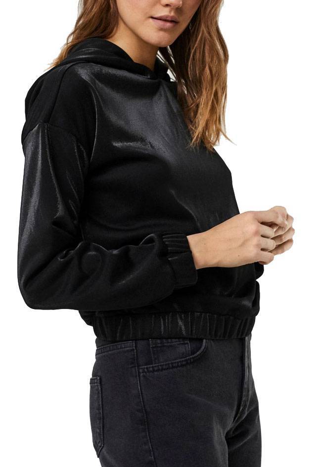 HOODIE VERO MODA VMKAMMIE SHIMMER 10255884 ΜΑΥΡΟ
