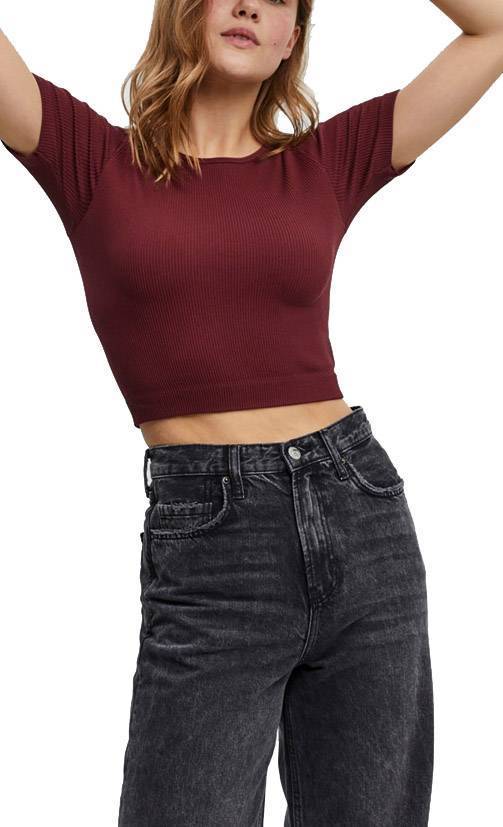 VERO MODA CROP TOP VERO MODA VMEVE 10255714 ΜΠΟΡΝΤΩ