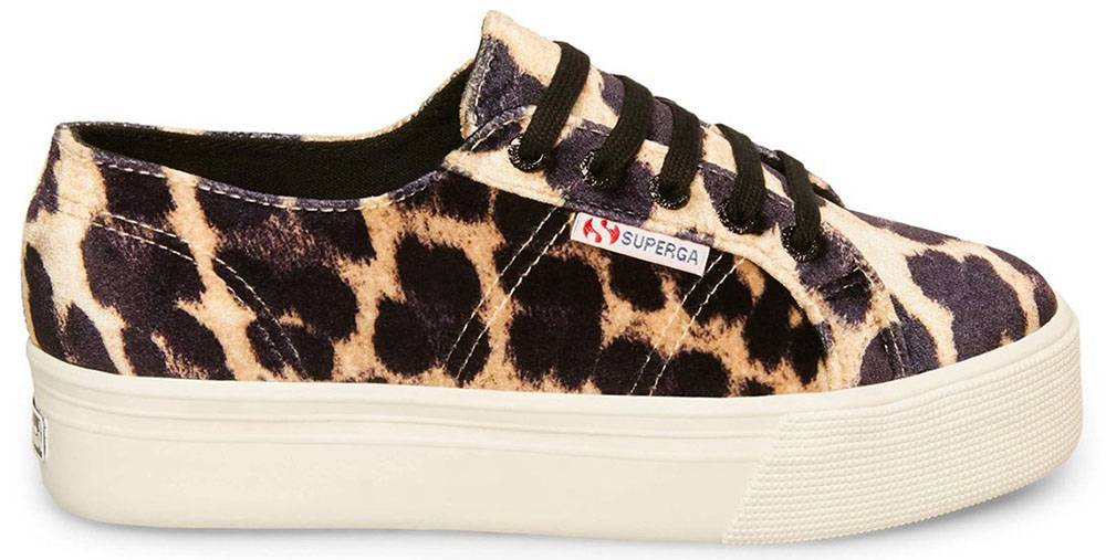SUPERGA ΠΑΠΟΥΤΣΙ SUPERGA 2790-PRINT VELVET S3115KW A2B FLATFORM ΑΝΟΙΧΤΟ ΜΠΕΖ