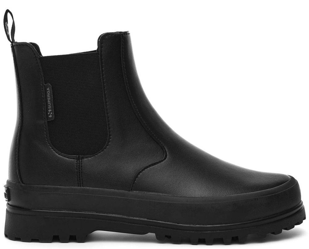 ΜΠΟΤΑΚΙ SUPERGA 2678-ALPINA VEGAN LEATHER S71156W A0Z ΜΑΥΡΟ