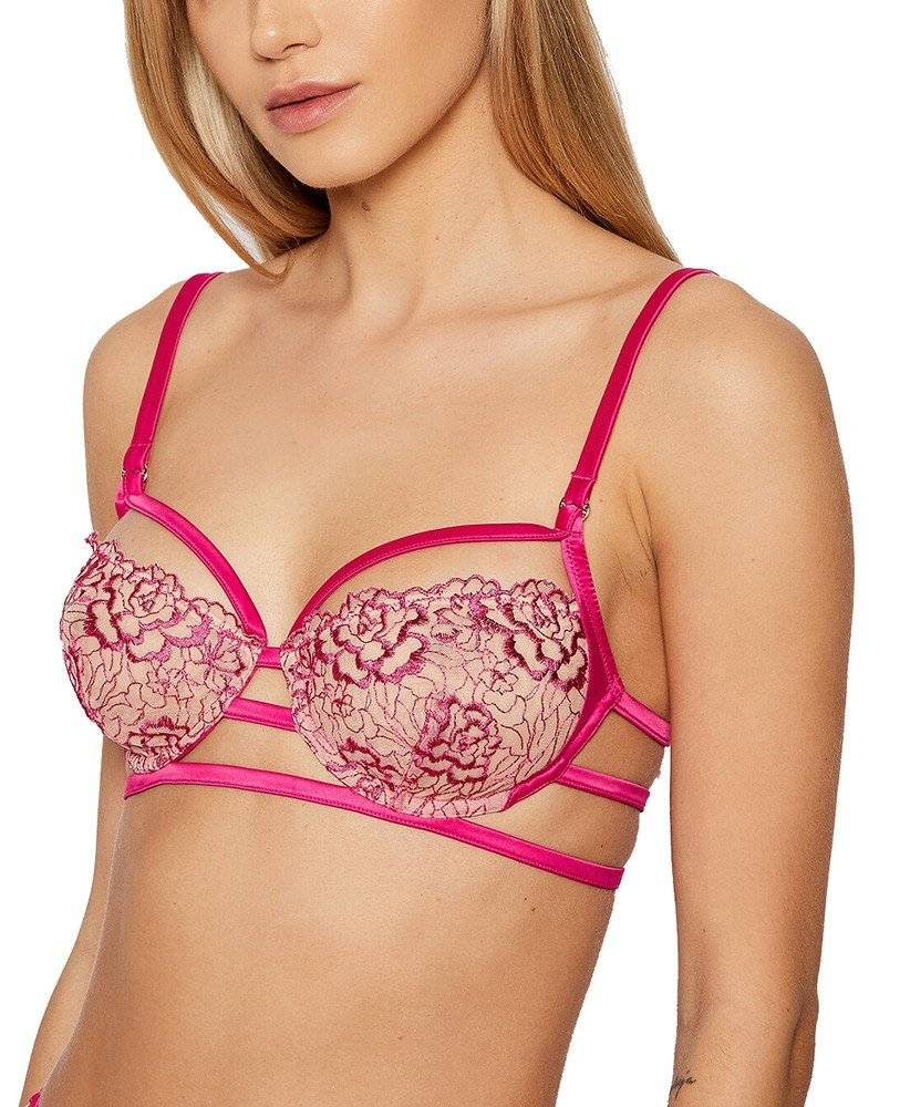 GUESS ΣΟΥΤΙΕΝ GUESS ALEESHA BALCONETTE O1BC03PZ01U ΦΟΥΞΙΑ
