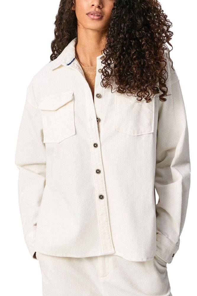 PEPE JEANS ΠΟΥΚΑΜΙΣΟ PEPE JEANS FATIMA ΚΟΤΛΕ PL304134 ΜΠΕΖ