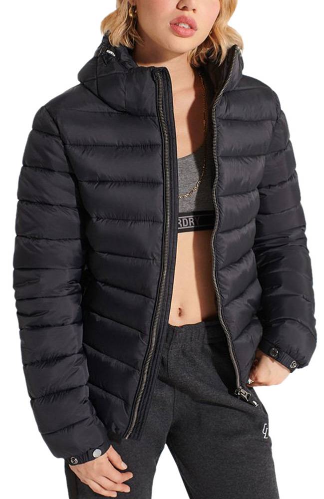 ΜΠΟΥΦΑΝ SUPERDRY CLASSIC FUJI PUFFER W5010999A ΜΑΥΡΟ