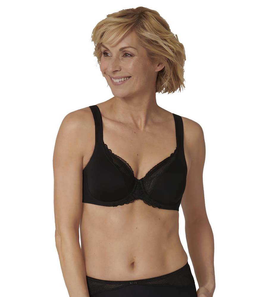 ΣΟΥΤΙΕΝ TRIUMPH MODERN LACE+COTTON W ΜΑΥΡΟ