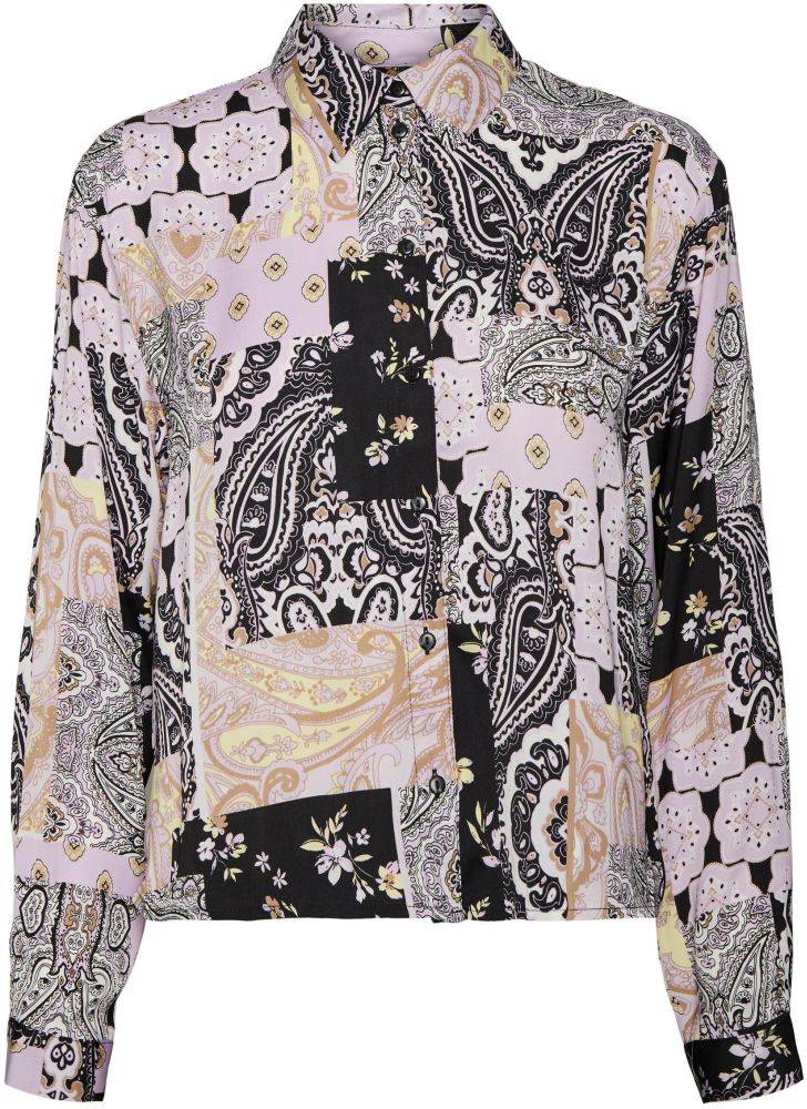 VERO MODA ΠΟΥΚΑΜΙΣΟ VERO MODA VMGIGI 10261073 ΜΑΥΡΟ/ΜΩΒ