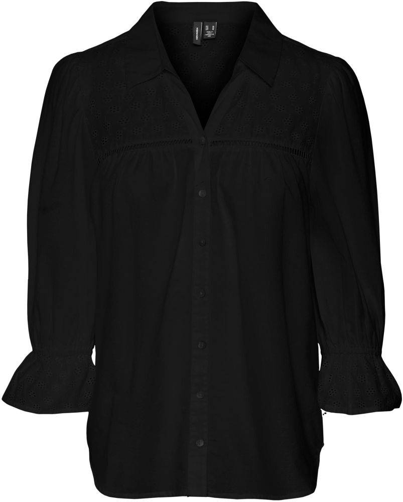 VERO MODA ΠΟΥΚΑΜΙΣΟ VERO MODA VMAMINA 3/4 10263167 ΜΑΥΡΟ
