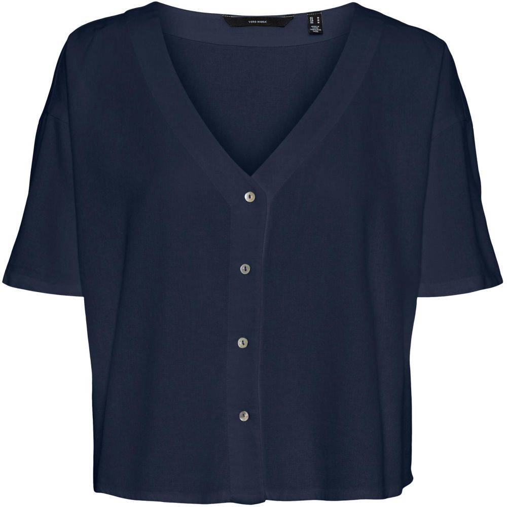 VERO MODA ΠΟΥΚΑΜΙΣΟ VERO MODA VMJESMILO 2/4 10260303 ΣΚΟΥΡΟ ΜΠΛΕ