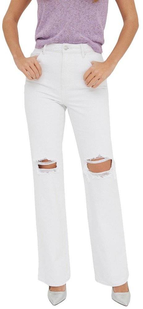 VERO MODA JEANS VERO MODA VMKITHY HR LOOSE STRAIGHT 10265972 ΛΕΥΚΟ