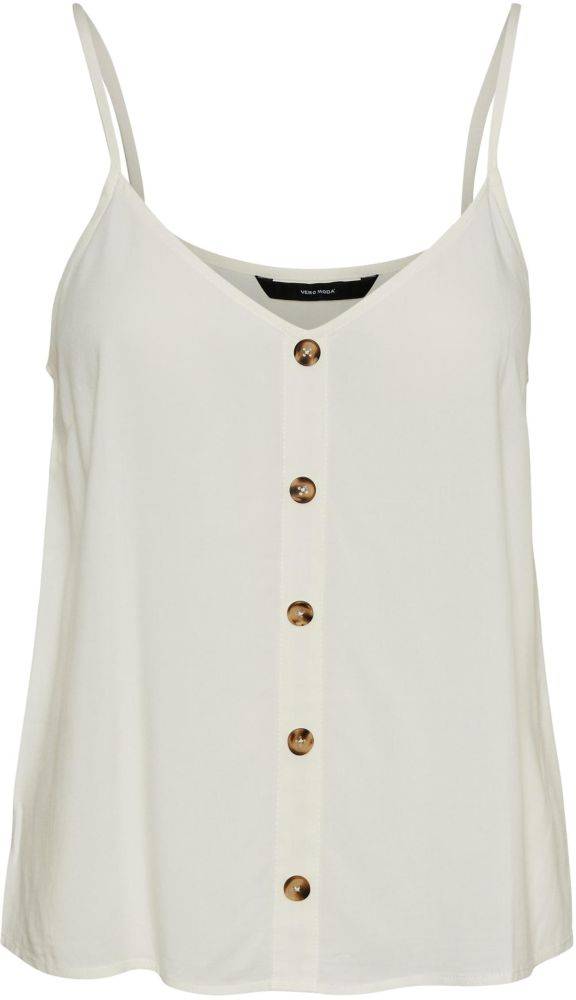 TOP VERO MODA VMVICA BUTTON 10264518 ΛΕΥΚΟ