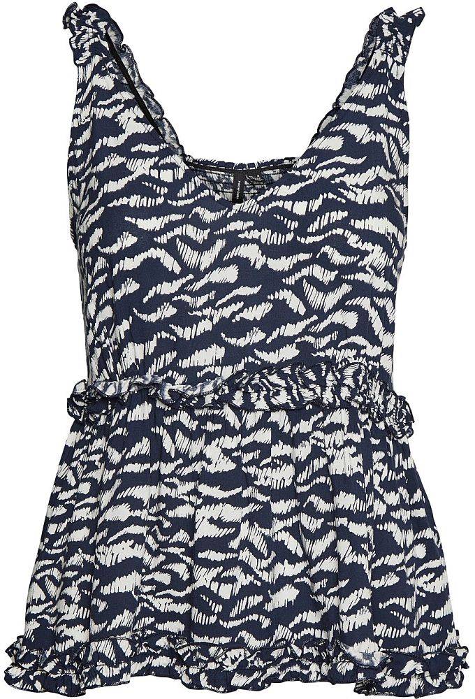 VERO MODA TOP VERO MODA VMTIPI 10266354 TIPI ΣΚΟΥΡΟ ΜΠΛΕ