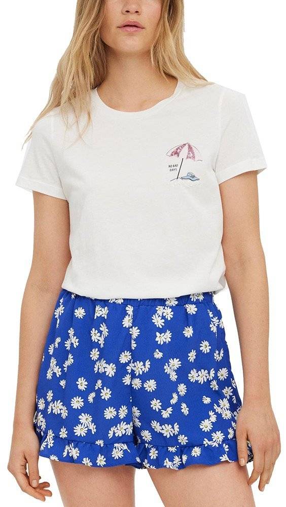 VERO MODA T-SHIRT VERO MODA VMTESSFRANCIS PARASOL 10267231 ΛΕΥΚΟ
