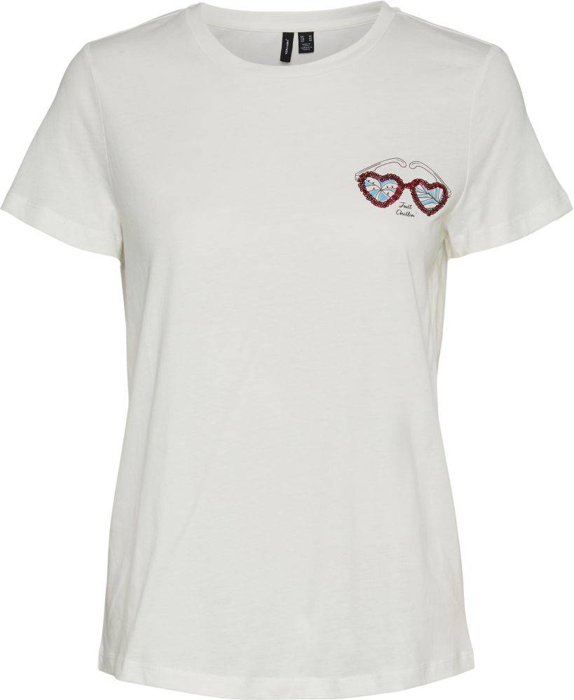 VERO MODA T-SHIRT VERO MODA VMTESSFRANCIS SUNGLASSES 10267231 ΛΕΥΚΟ