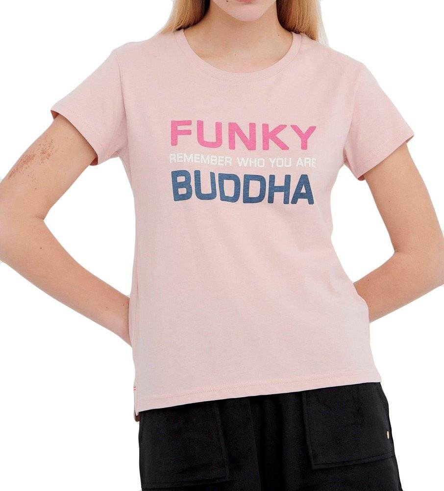 T-SHIRT FUNKY BUDDHA FBL005-125-04 ΑΝΟΙΧΤΟ ΡΟΖ