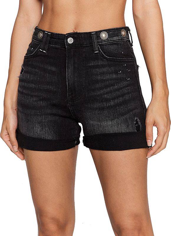 ΣΟΡΤΣ GUESS DOLORES W2GD02D4MP1 DENIM ΜΑΥΡΟ