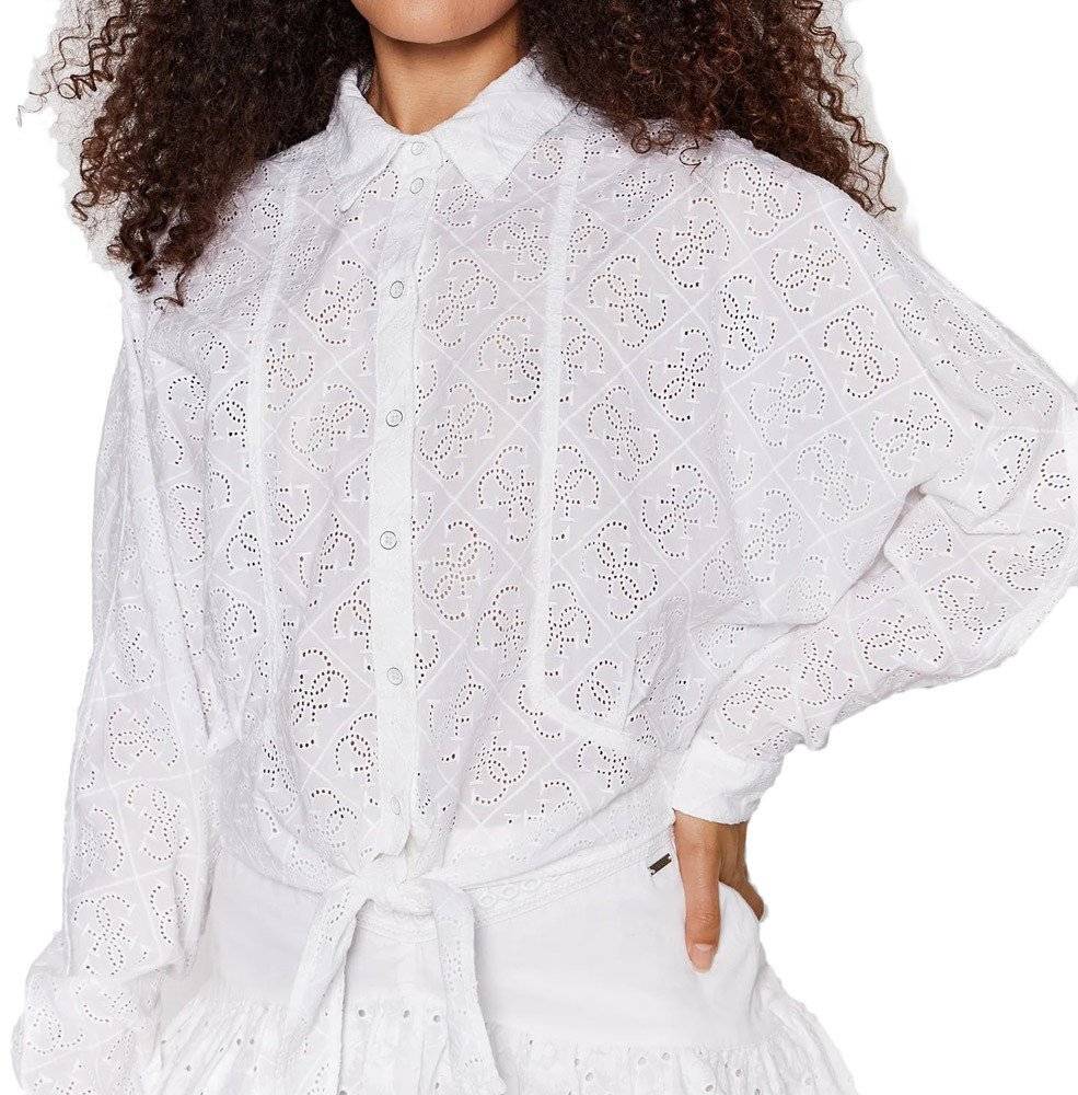 GUESS ΠΟΥΚΑΜΙΣΟ GUESS TINA W2GH53WEJU0 ΛΕΥΚΟ
