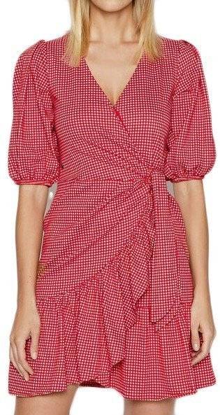 GUESS ΦΟΡΕΜΑ GUESS ZAMA W2GK65KB450 ΚΑΡΟ ΚΟΚΚΙΝΟ/ΛΕΥΚΟ