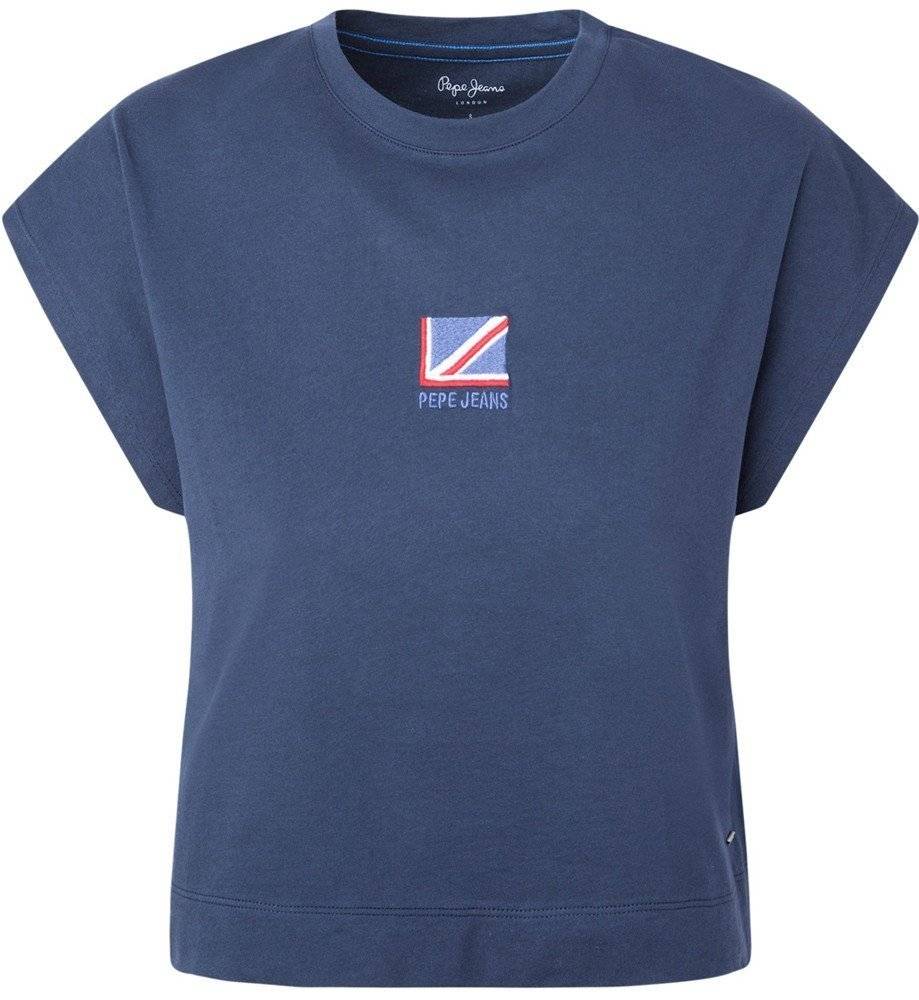 PEPE JEANS CROP TOP PEPE JEANS CHARLOTTE PL505165 ΣΚΟΥΡΟ ΜΠΛΕ