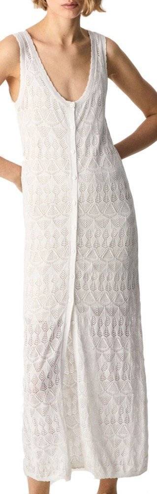 PEPE JEANS ΦΟΡΕΜΑ PEPE JEANS PATTY PL701851 ΠΛΕΚΤΟ ΛΕΥΚΟ