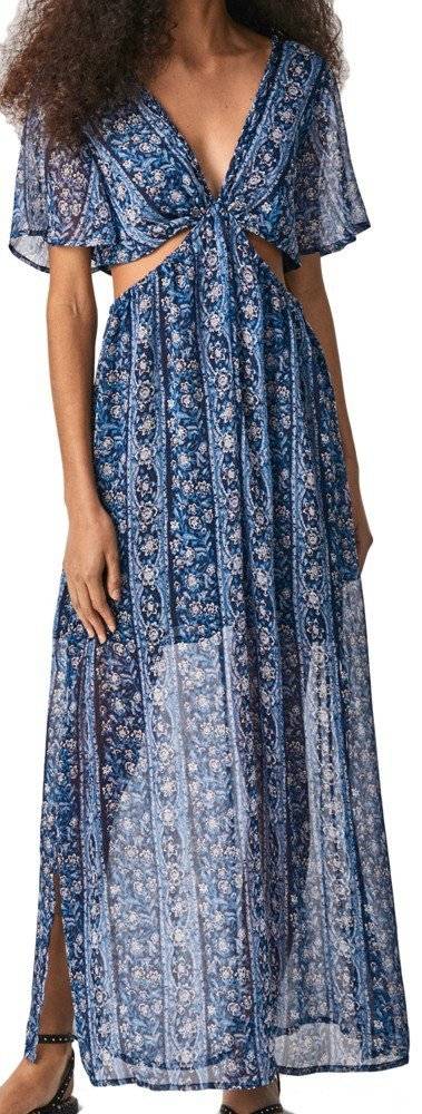 ΦΟΡΕΜΑ PEPE JEANS PIPPA FLORAL PRINT PL953056 ΜΠΛΕ