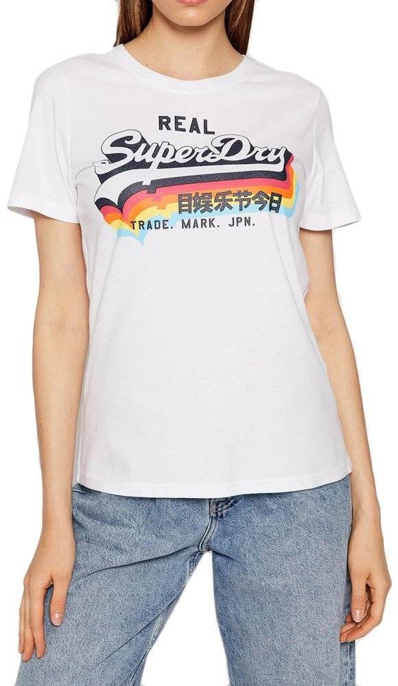 SUPERDRY T-SHIRT SUPERDRY VINTAGE LOGO W1010255A ΛΕΥΚΟ