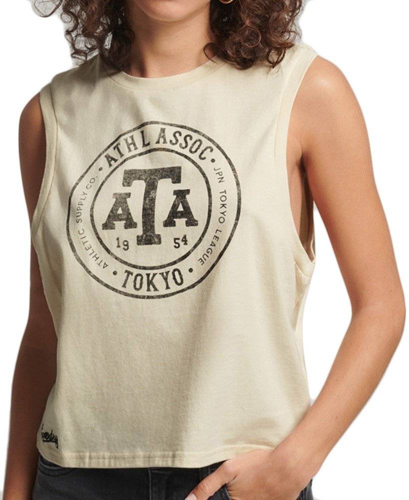 TOP SUPERDRY OVIN VINTAGE COLLEGIATE TANK W6011258A ΜΠΕΖ