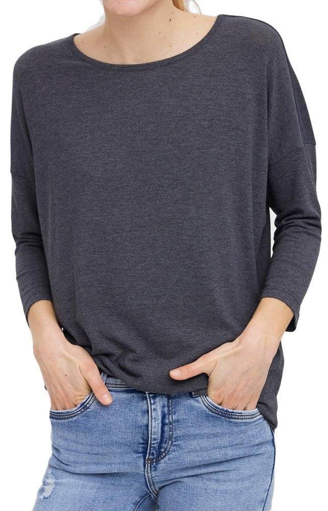 VERO MODA ΜΠΛΟΥΖΑ ΜΑΚΡΥΜΑΝΙΚΗ VERO MODA VMCARLA 3/4 10255704 ΜΑΥΡΟ ΜΕΛΑΝΖΕ