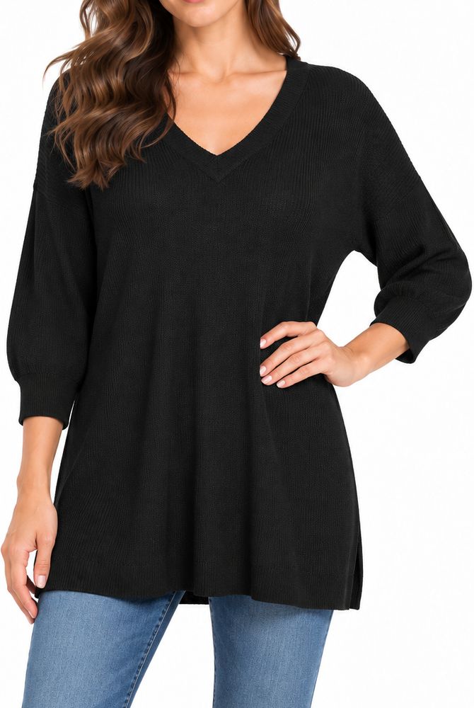 VERO MODA ΠΟΥΛΟΒΕΡ VERO MODA VMNEWLEXSUN 3/4 10275762 ΜΑΥΡΟ