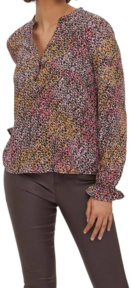 VERO MODA ΜΠΛΟΥΖΑ ΜΑΚΡΥΜΑΝΙΚΗ VERO MODA VMLOTUS 10275455 ΠΟΛΥΧΡΩΜΗ