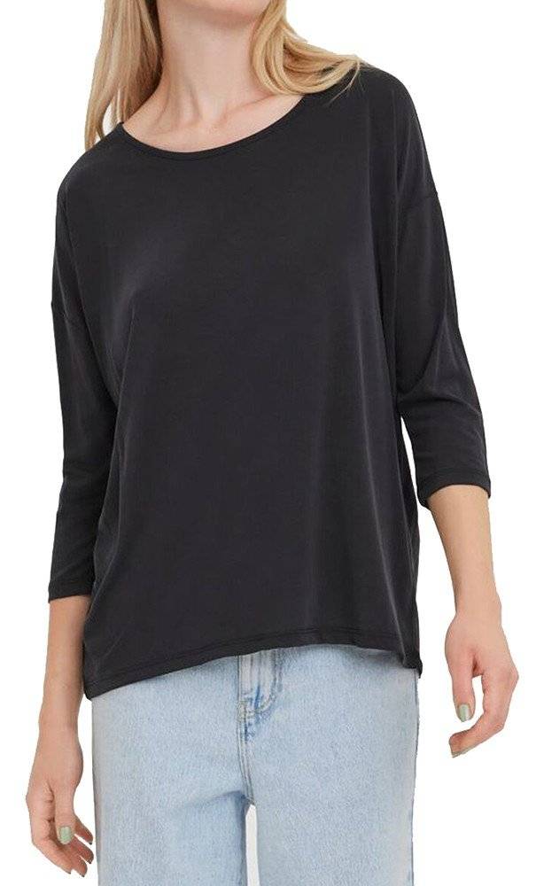 VERO MODA ΜΠΛΟΥΖΑ ΜΑΚΡΥΜΑΝΙΚΗ VERO MODA VMFILLI 3/4 10278717 ΜΑΥΡΟ