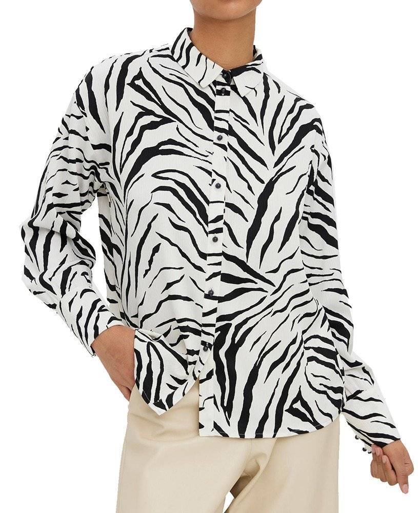 VERO MODA ΠΟΥΚΑΜΙΣΟ VERO MODA VMLIVA 10275278 ANIMAL PRINT ΛΕΥΚΟ
