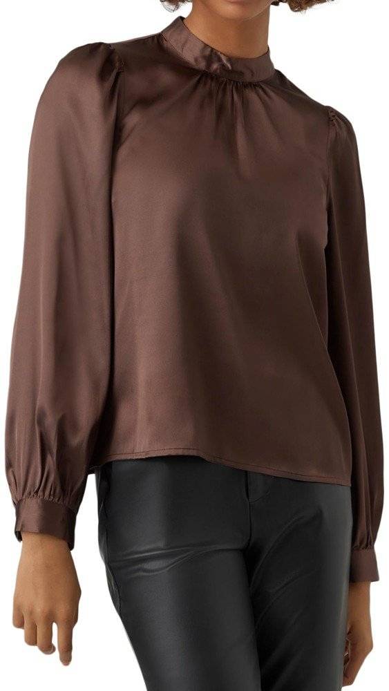 VERO MODA ΜΠΛΟΥΖΑ ΜΑΚΡΥΜΑΝΙΚΗ VERO MODA VMNOA 10274396 ΚΑΦΕ