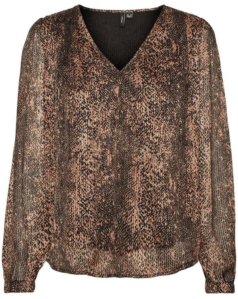 VERO MODA ΜΠΛΟΥΖΑ ΜΑΚΡΥΜΑΝΙΚΗ VERO MODA VMNALA 10278776 ΚΑΦΕ