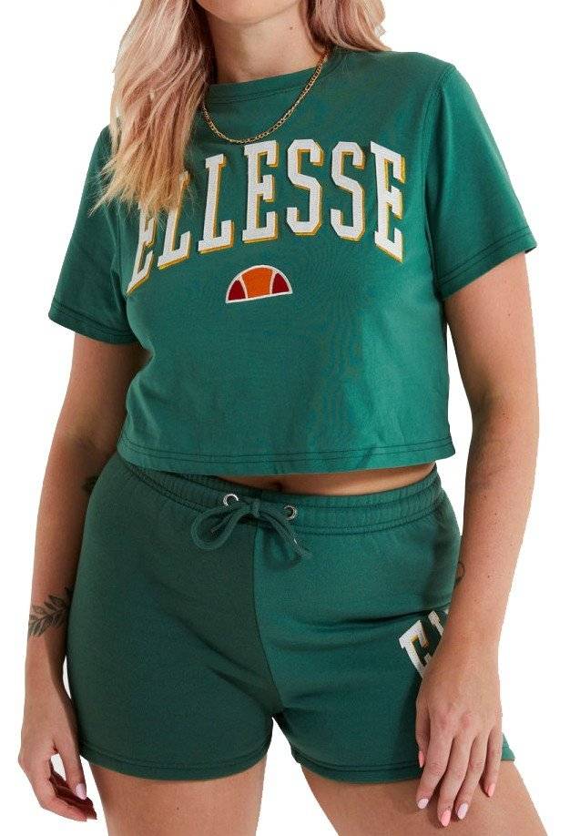 CROP TOP ELLESSE MONDO SGP15916 ΣΚΟΥΡΟ ΠΡΑΣΙΝΟ