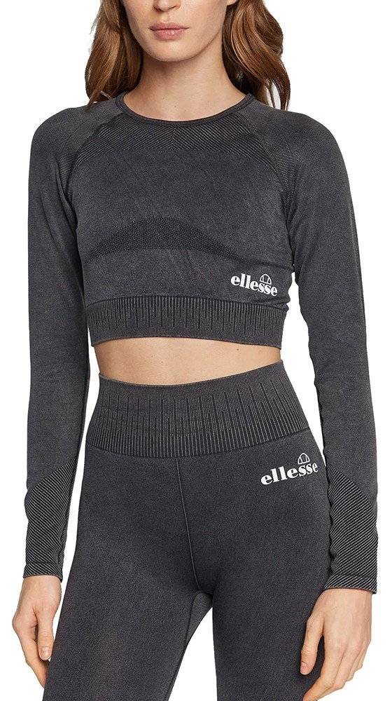 ELLESSE ΜΠΛΟΥΖΑ ΜΑΚΡΥΜΑΝΙΚΗ ELLESSE GELITA CROP SRP16097 ΜΑΥΡΟ/ΓΚΡΙ