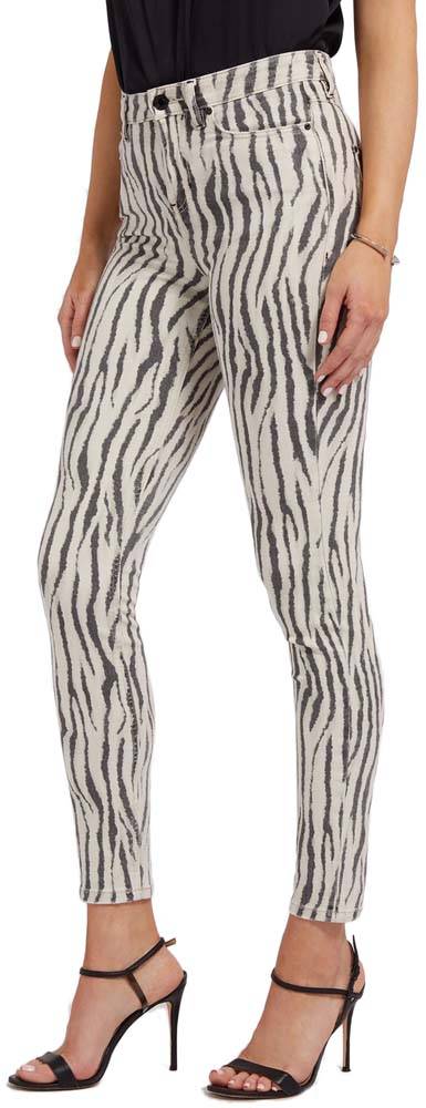 GUESS JEANS GUESS 1981 SKINNY W2YA46D4PV1 ZEBRA ΜΠΕΖ/ΜΑΥΡΟ