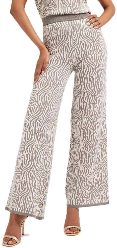 GUESS ΠΑΝΤΕΛΟΝΑ GUESS LILIANE W2YB30Z30N0 ZEBRA PRINT ΓΚΡΙ