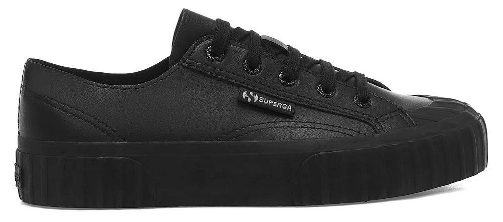 SUPERGA ΠΑΠΟΥΤΣΙ SUPERGA 2630 STRIPE UNLINED NAPPA S7123HW ADM ΜΑΥΡΟ