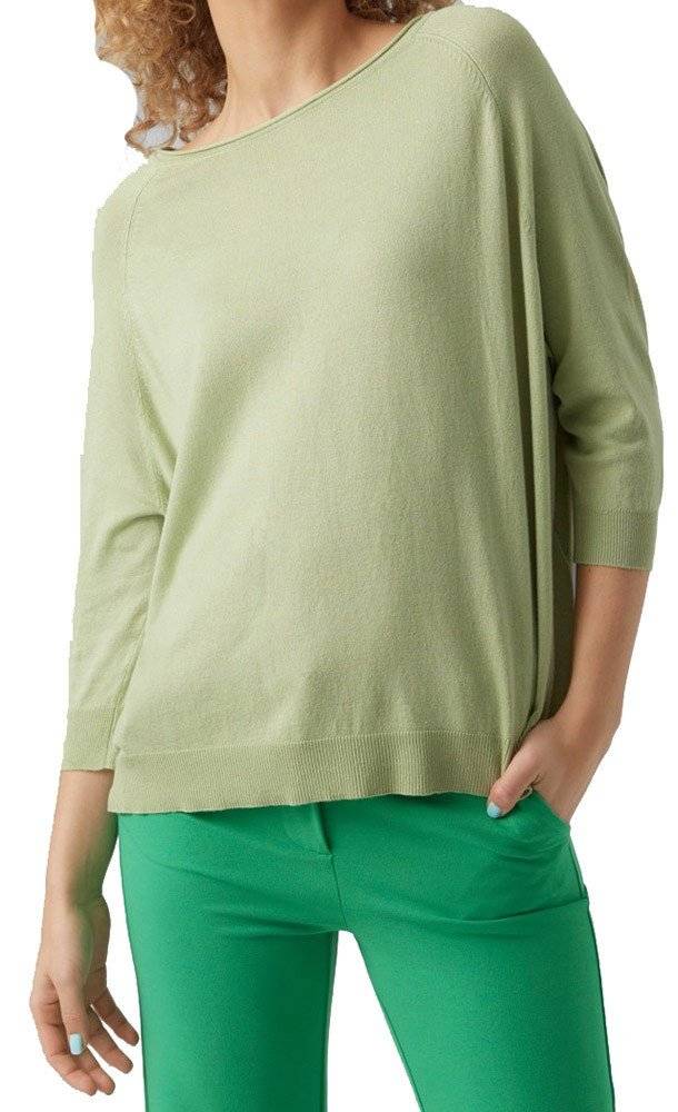 VERO MODA ΜΠΛΟΥΖΑ ΜΑΚΡΥΜΑΝΙΚΗ VERO MODA VMNELLIE GLORY 3/4 BOXY 10282949 ΧΑΚΙ