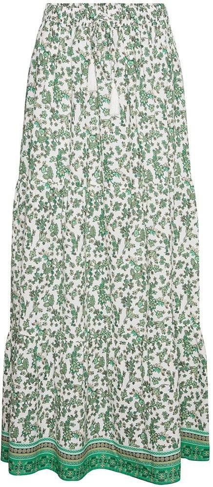 VERO MODA ΦΟΥΣΤΑ VERO MODA VMMILAN HW LONG FLORAL 10281777 ΛΕΥΚΟ/ΠΡΑΣΙΝΟ
